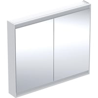 Geberit ONE spejlskab, 1050x900mm med lys, 2 lger, aluminium pulverlakeret