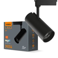 30W 1-faset RA90 Tor skinnespot, 36 spredning, 2400 lumen, 4000K, sort - 1F2W