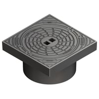 Ulefos 315 mm karm/dksel m/ls, firkantet, fast, 12,5 t, GG