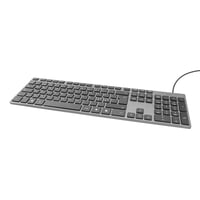 Deltaco Wired Keyboard Slim Design Dark Grey - Tastatur - Nordisk - Grå