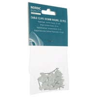 Billede af Runde kabelklips 3-5mm, neutrale, 25 stk.