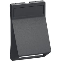 LK FUGA - Afdkning til skrt Actassi dataudtag med plads til to konnektorer, 1 modul, koksgr billede