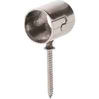 Rørbærer rustfri 15 mm med skrue - afstand til væg 13 mm