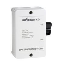 Katko KSM 416M1-2XM20P - Sikkerhedsafbryder, 4-polet. 16 A, Grå/Sort, 2xM20