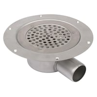 Blücher boligafløb Circle, til vinyl, rist: Ø155 mm, udløb: Ø50 mm, vandret