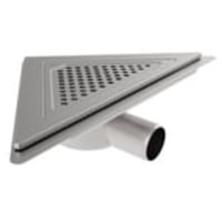 Justerbar boligaflb TRIO, lav, med vandls, til beton & fliser, 50mm