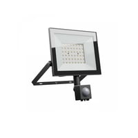 50W projektr med sensor, IP44, 4300 lumen, Aluminium, Glas, Sort
