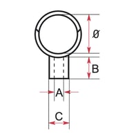 Instalpress 15 mm Inox rrbrerhoved, kort