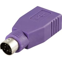 12: DELTACO USB til PS/2-adapter til mus og tastatur, USB type A hun til P