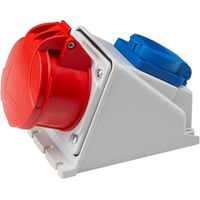 CEE kombi med schuko, H6, 400V, 16A, 5-polet, IP44 - Scame