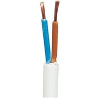 Ledning 2x1,0 H05VV-F, hvid, R50 - 50 meter