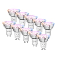 Philips Hue Essential Gu10 Led Pre Color & White Ambiance 4 7w 345lm Zigbee Bluetooth 10 Stk