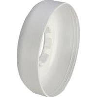 FIX-PRO Hvid plastroset 32 mm med højde på 25 mm og bredde på 75 mm