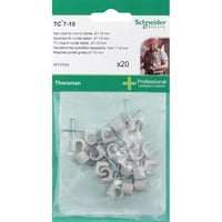 Blist lednings clips, 7-10 mm, gr – 20 stk