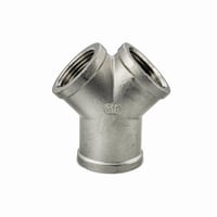 Støbt Y-stk 1/2´´ muffe/muffe. Rustfri, Kvalitet AISI 316