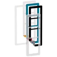 LK FUGA - Choice design ramme, 3 modul, transparent inkl. farveindlg + teknisk monteringsramme
