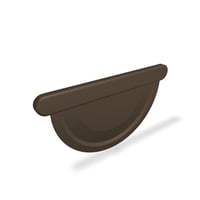 Endebund alu, 280mm,  rund, brun