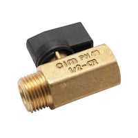 Minikuglehane, lige, 1/2'', afzinkfri, m/håndtag