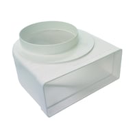 Bjning, 220x90mm til 150mm, hvid plast - Thermex