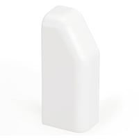 Endestykke SL 20/50 venstre, hvid RAL9010