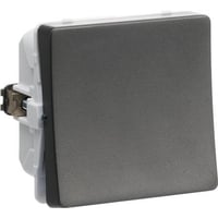 LK FUGA - Afbryder 1-polet med sljfeklemme, 1 modul, koksgr