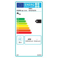 Elektrisk gennemstrmningsvandvarmer, mellem model, 9-11-12-15 kW, 10-15 kW, 4,3-7,2 l/min, energiklasse A