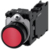 Trykknap 22mm, rd, 1NO1NC - Siemens