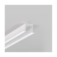 2 meter aluprofil SMART-IN16 BC3/U4, hvid lakeret, indbygget, LED skinne