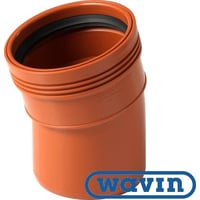 Wavin PP kloakbøjning 15 grader - 110 mm