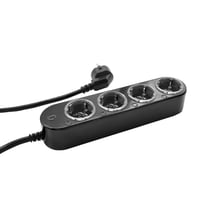 Shelly Power Strip Gen4 Black - WiFi & Zigbee smart stikdåse