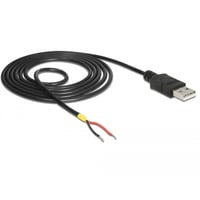 Se Delock Cable USB 2.0 Type-A male > 2 x open wires power 1.5 m hos WATTOO.DK