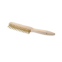 Hndstlbrste Pro, 3 rkker, 0,25 mm, messing, trhndtag