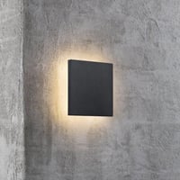 Artego firkantet udendrs vglampe, LED, sort - Nordlux