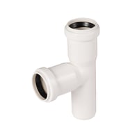 HTP grenrør 88 grader 32-32 mm med 2 muffer hvid