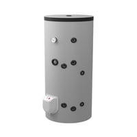 Combi varmtvandsbeholder 200 L, Fritstende, 1 spiral, Emalje, Rr ned