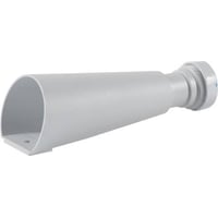 Aflbstragt 1″ x 32 mm, glat ende med omlber, hvid