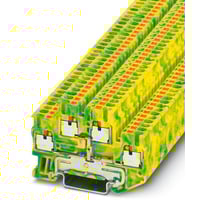 Jordleder-etageklemme PTTB 2,5-PE, grn/gul
