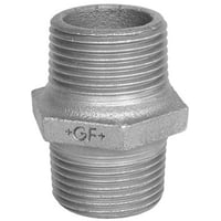 Galvaniseret brystnippel - ¼" x ¼" - Georg Fischer