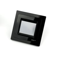 DEVIregT Touch - Digital rum- og gulvvarmetermostat med ledningsfler, rumfler og ramme (5 til 35 C), sort