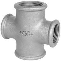 Galvaniseret kryds reduceret m. muffer - 1" x " x 1" x "