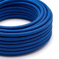 5m Stofledning 2x0.75 mm ², tekstil - 230V, Blå