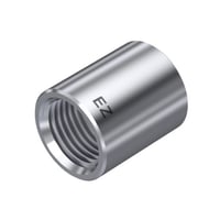 Muffe 1/2" forkromet messing