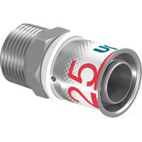 Uponor S-PRESS kobling med nippel, CW724, 25x3/4"MT