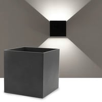 LEDlife Cubic firkantet udendrs vglampe, 6W, IP65, sort