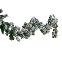 Nordic Winter kunstig granguirlande, 2,7 meter, med LED lys og sne