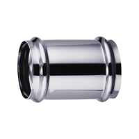 Samlemuffe til afgangsrr, 32mm, krom