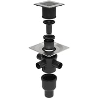 UNIDRAIN Sampak4 ClassicLine kvadratisk aflb, Column rist, 150×150 mm