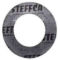 Flangepakning med stlindlg, 60,3 mm (107x61mm), DN50, grafit – Steffca