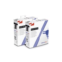His krympkassette, 12,7/6,4 mm, sort, 5 meter
