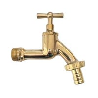 Megatherm Aftapventil 1/2" T-greb slangeforskruning poleret messing